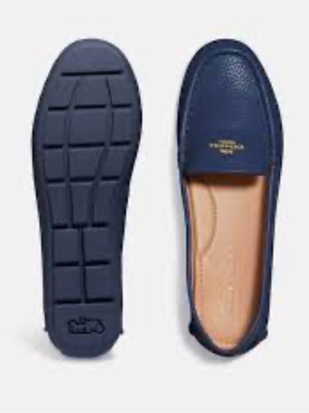Coach Marley Driver Loafers in pebbled leather